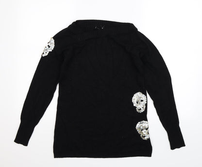 Cubus Womens Black  Knit Pullover Jumper Size M