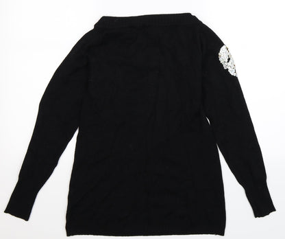 Cubus Womens Black  Knit Pullover Jumper Size M