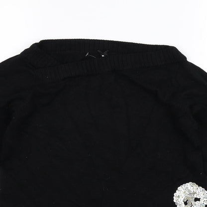 Cubus Womens Black  Knit Pullover Jumper Size M
