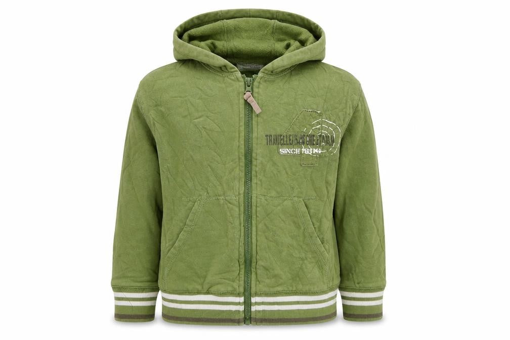 Vertbaudet Boys Green   Full Zip Hoodie Size 8 Years