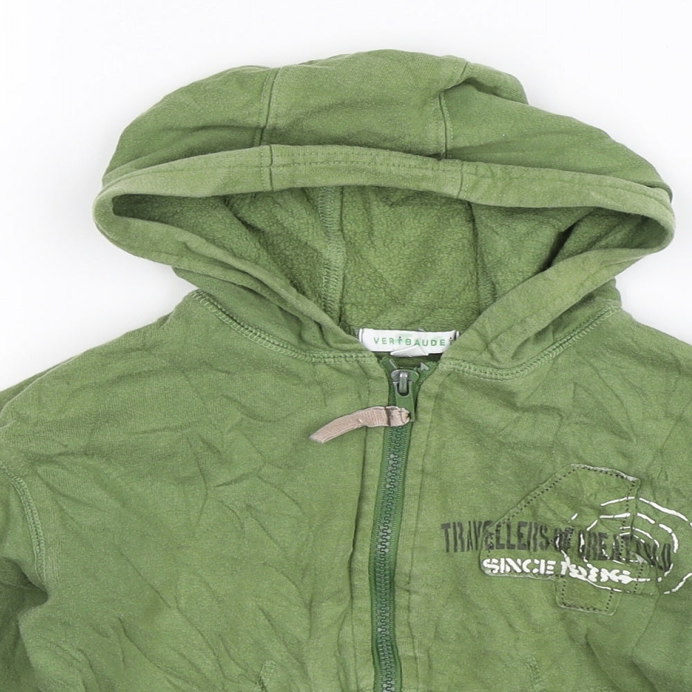 Vertbaudet Boys Green   Full Zip Hoodie Size 8 Years