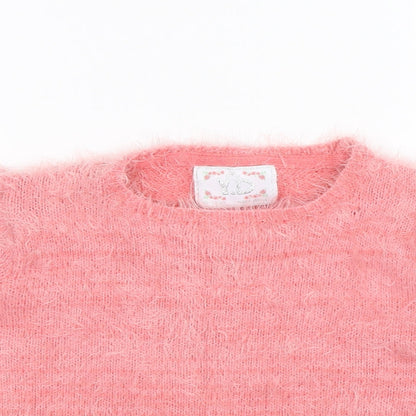 Young Dimension Girls Pink  Knit Pullover Jumper Size 12-13 Years