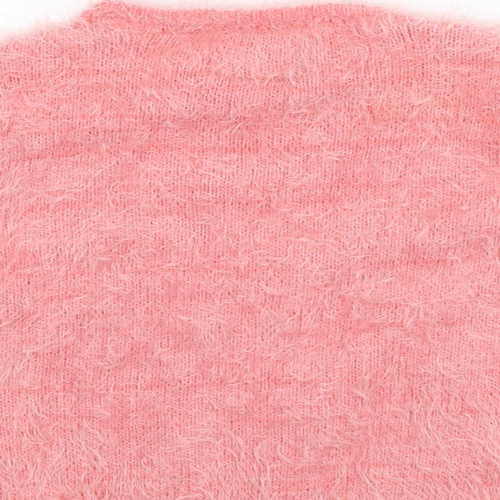 Young Dimension Girls Pink  Knit Pullover Jumper Size 12-13 Years