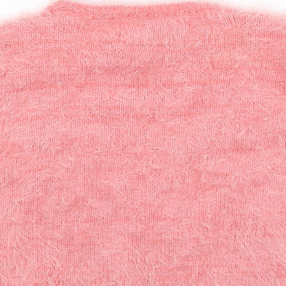 Young Dimension Girls Pink  Knit Pullover Jumper Size 12-13 Years