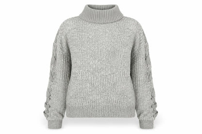 Papaya Womens Grey  Knit Pullover Jumper Size S