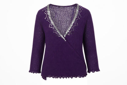 Bonmarché Womens Purple Knit Cardigan Jumper Size XL
