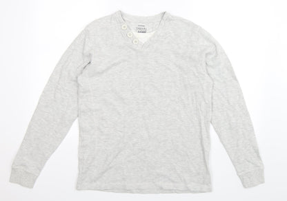 George Mens Grey  Knit Pullover Jumper Size S