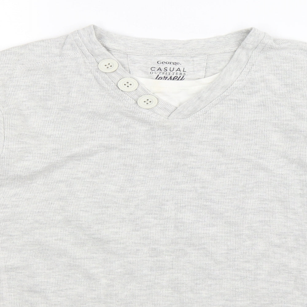 George Mens Grey  Knit Pullover Jumper Size S