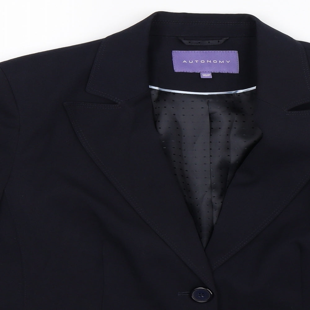 Autonomy Womens Blue   Jacket Suit Jacket Size 16