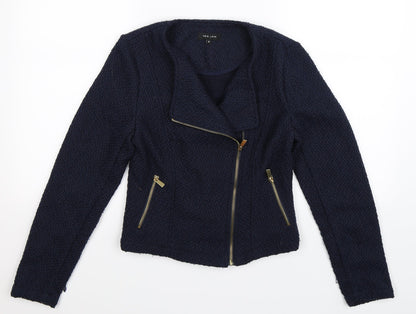 New Look Womens Blue  Knit Jacket Coatigan Size 8