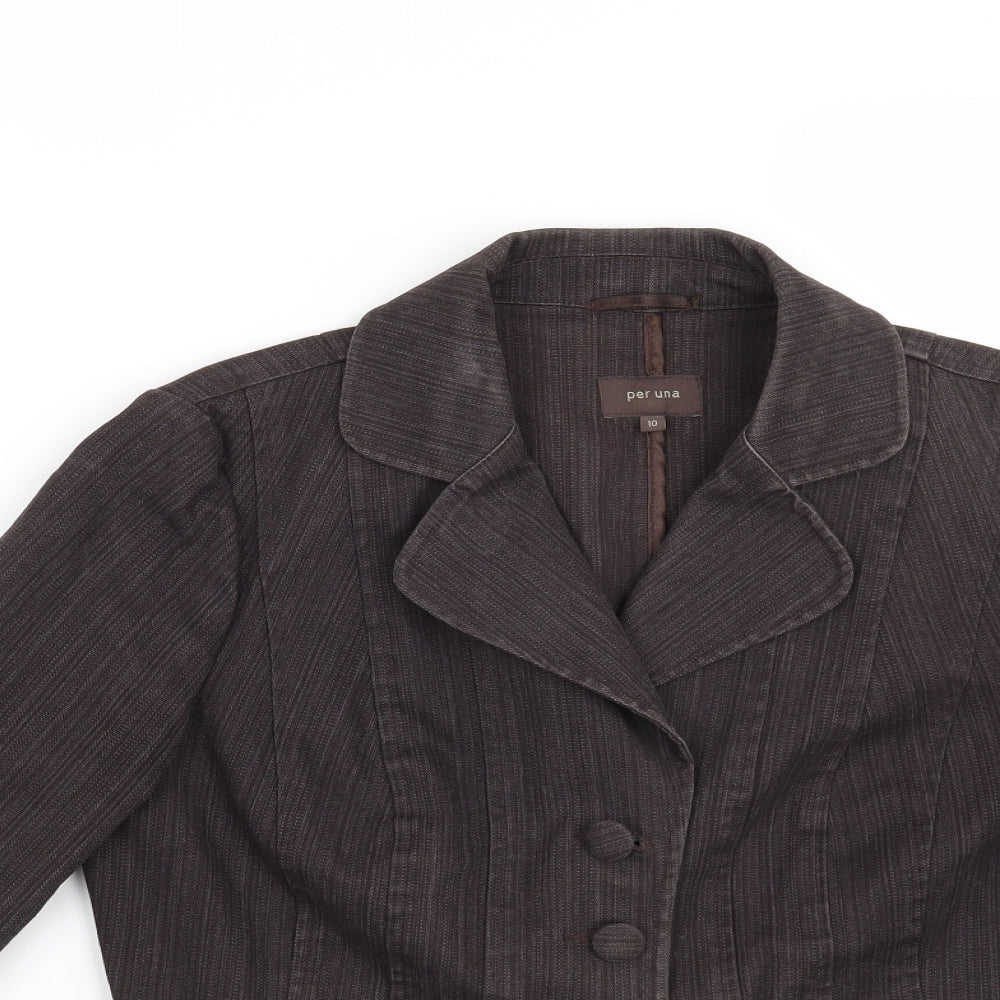 Womens UK Size 10 Per Una Brown Jacket