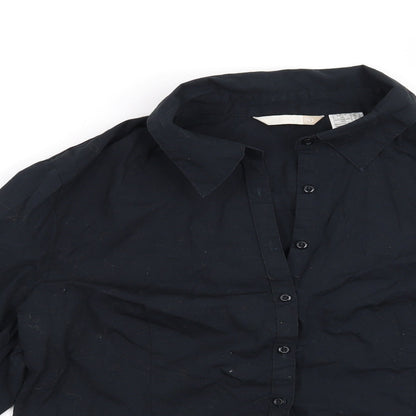 Preworn Womens Blue   Basic Button-Up Size 12