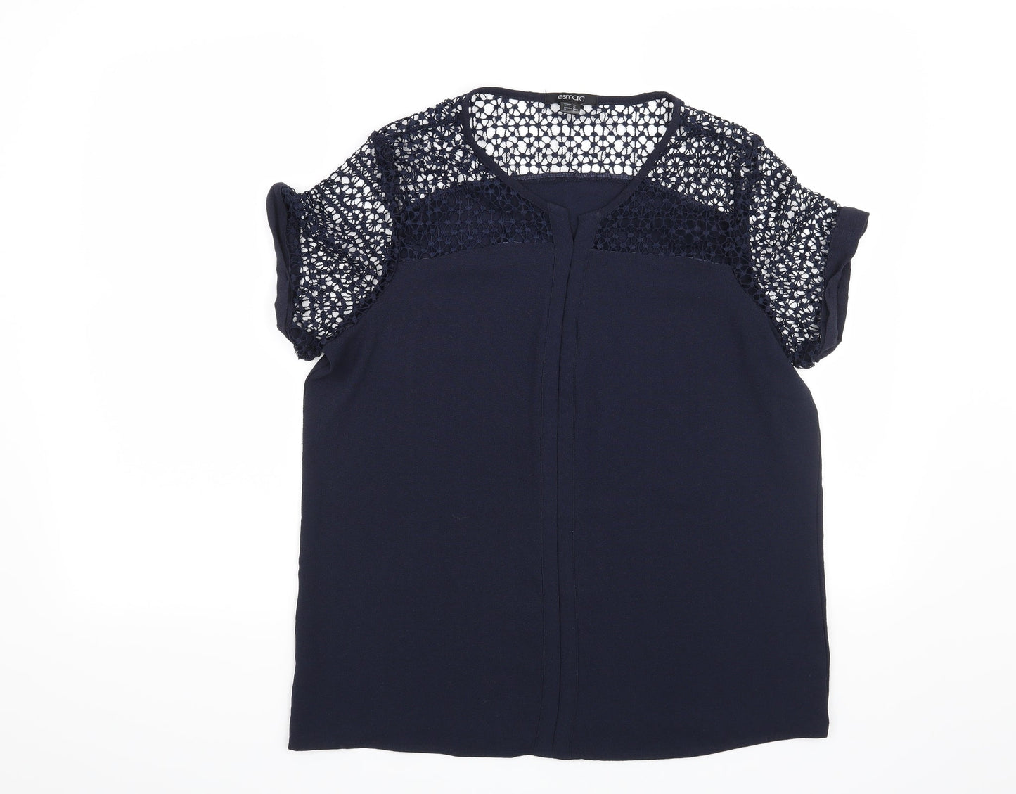 ESMARA Womens Blue   Basic Blouse Size 14