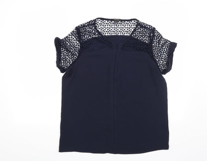 ESMARA Womens Blue   Basic Blouse Size 14