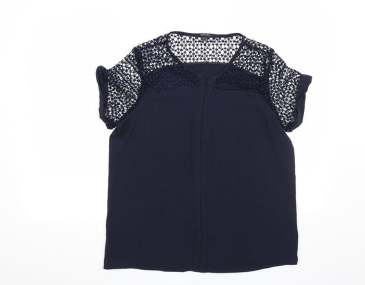 ESMARA Womens Blue   Basic Blouse Size 14