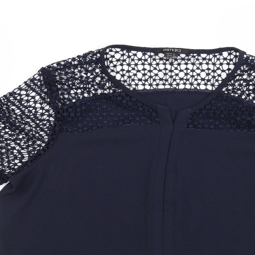 ESMARA Womens Blue   Basic Blouse Size 14