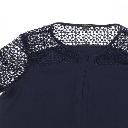 ESMARA Womens Blue   Basic Blouse Size 14