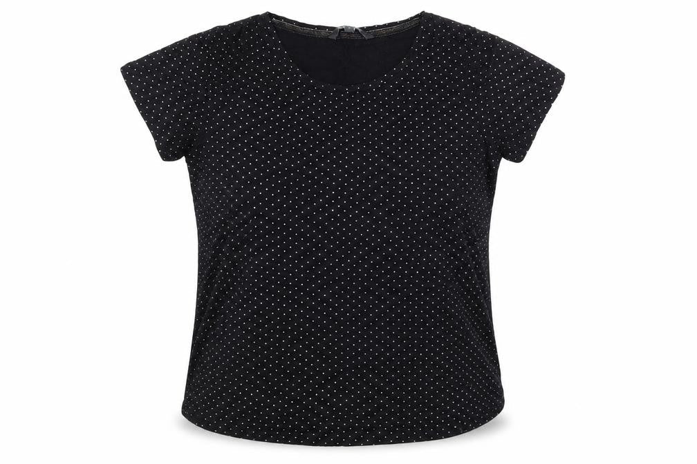 Womens UK Size 12 Bonmarché Black Basic T-Shirt