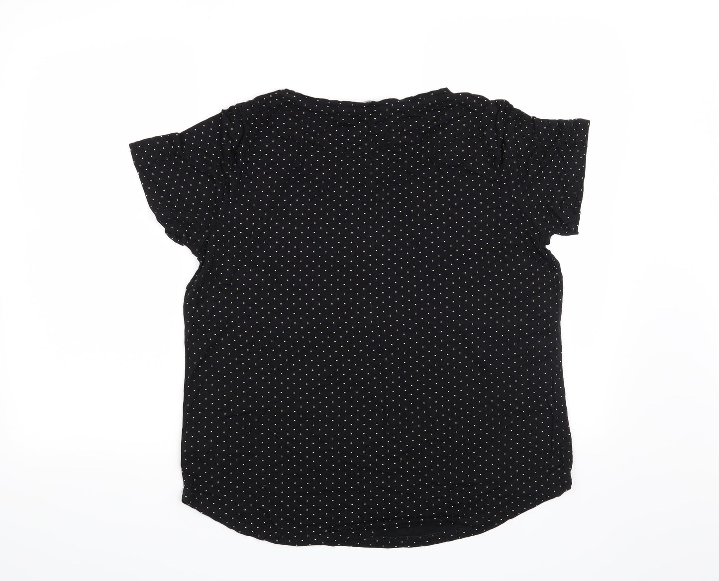 Womens UK Size 12 Bonmarché Black Basic T-Shirt