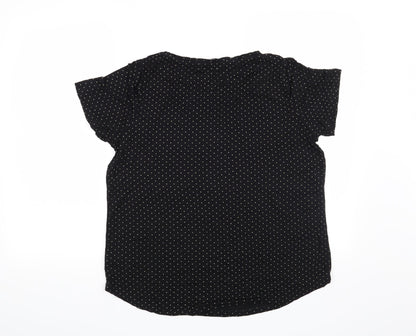 Womens UK Size 12 Bonmarché Black Basic T-Shirt