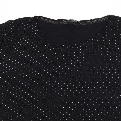 Womens UK Size 12 Bonmarché Black Basic T-Shirt
