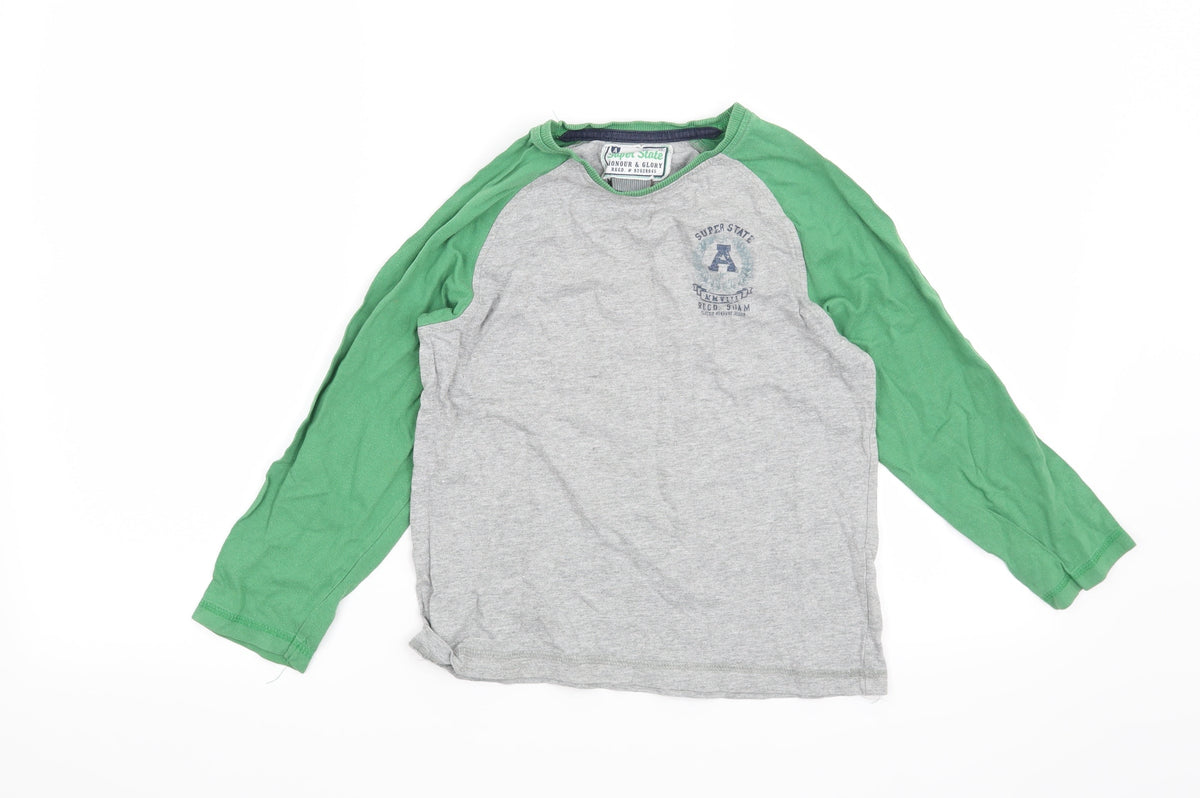Next Boys Grey   Basic T-Shirt Size 6 Years  - Super State