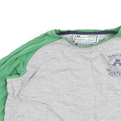 Next Boys Grey   Basic T-Shirt Size 6 Years  - Super State