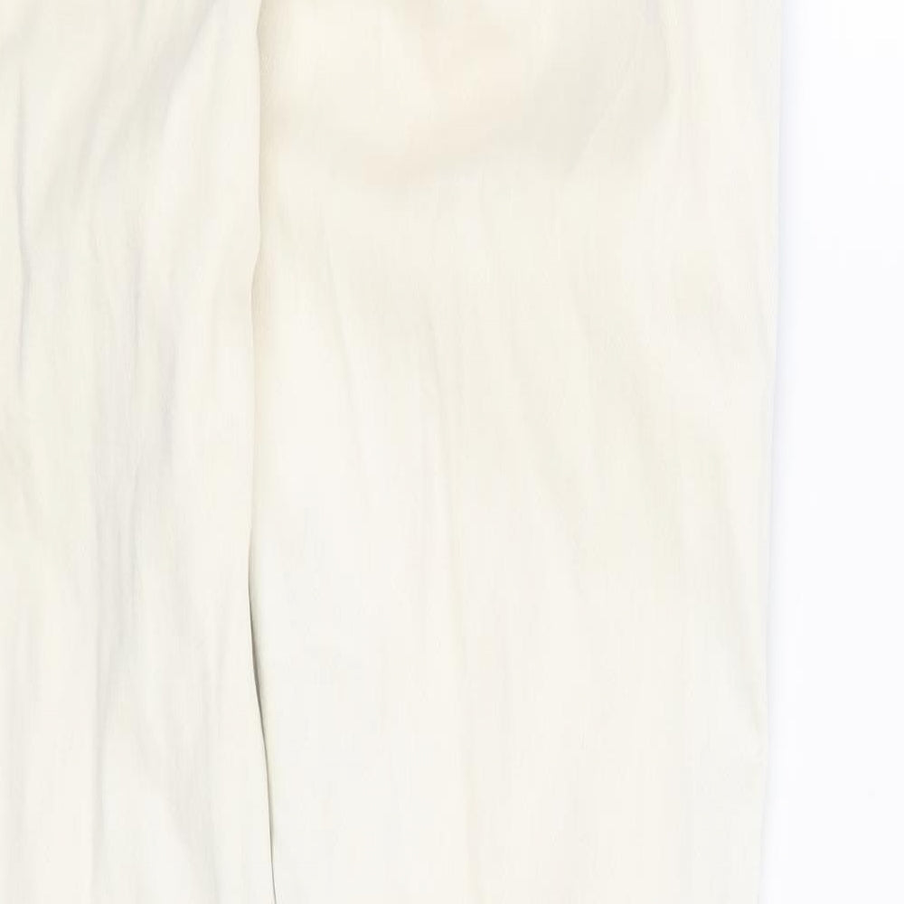 Womens UK Size 6 Preworn Regular Fit Skinny Beige Jeans