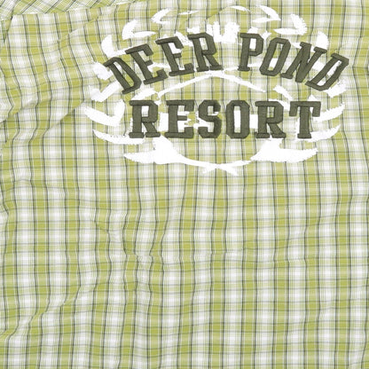 Mens UK Size L H&M Green  Button-Up Long Sleeve Casual Shirt