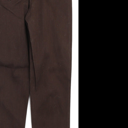 M&Co Womens Brown   Straight Jeans Size 8 L22 in