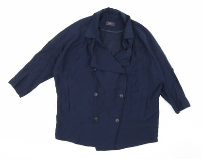 Womens UK Size 14 Marks and Spencer Blue Pea Coat