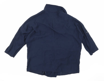 Womens UK Size 14 Marks and Spencer Blue Pea Coat