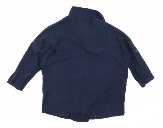 Womens UK Size 14 Marks and Spencer Blue Pea Coat