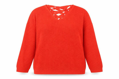 Capsule Womens Red Knit Pullover Jumper Size 18