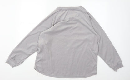 Love To Lounge Womens Grey  Fleece Top Pyjama Top Size 14