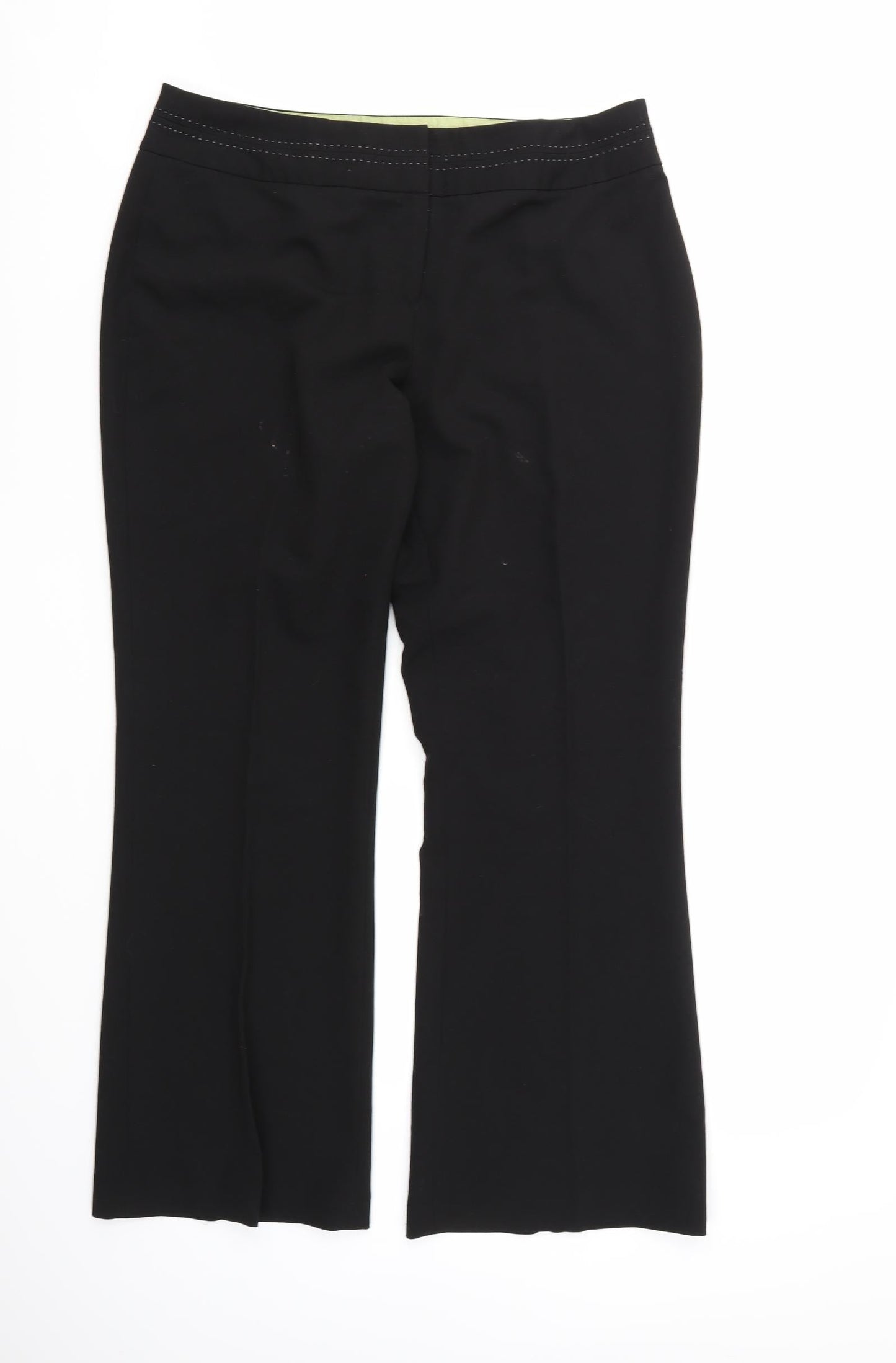 George Womens Black  Rayon Trousers  Size 14 L29 in