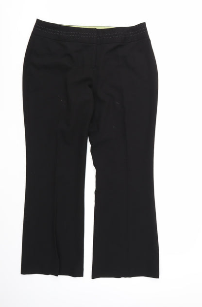 George Womens Black  Rayon Trousers  Size 14 L29 in