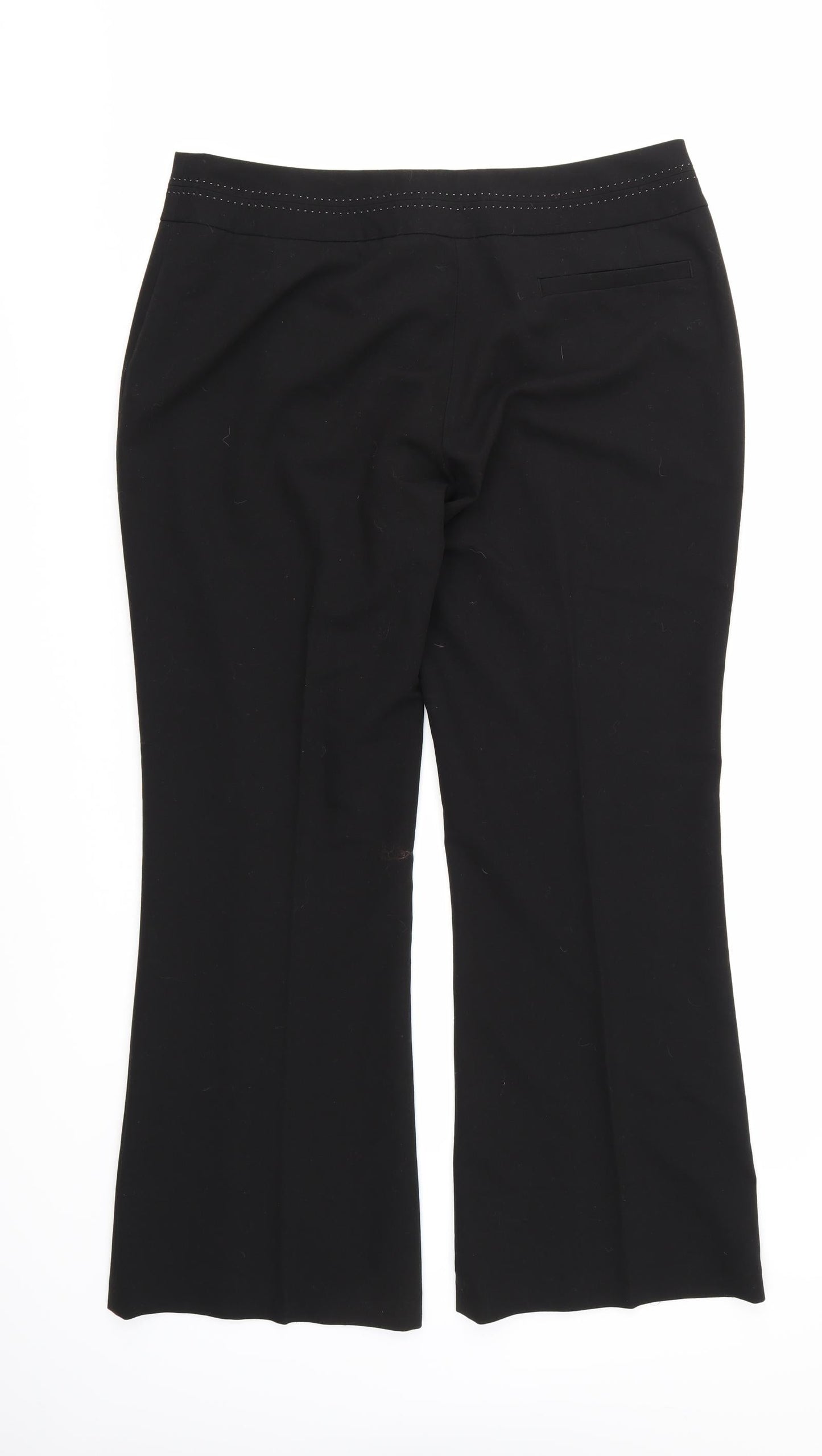 George Womens Black  Rayon Trousers  Size 14 L29 in