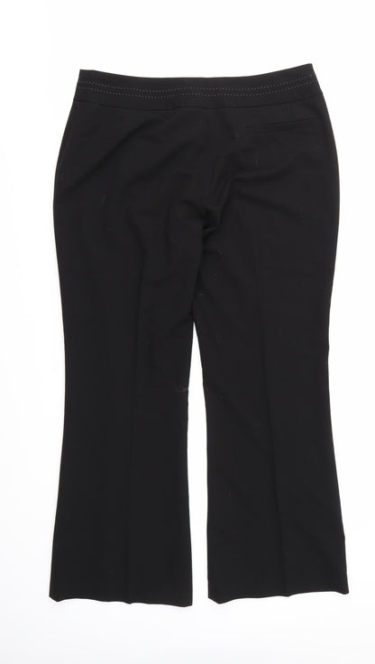 George Womens Black  Rayon Trousers  Size 14 L29 in