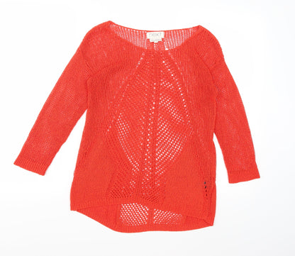NEXT Womens Red  Knit Pullover Jumper Size 8