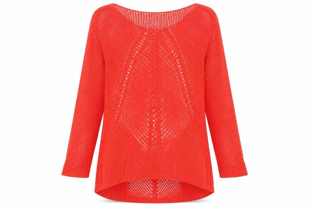 Next Womens Red  Knit Pullover Jumper Size 8