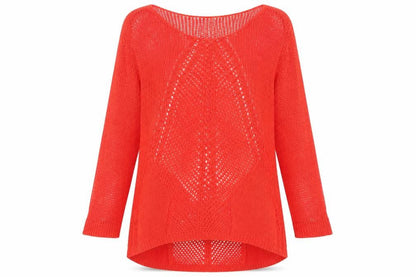 Next Womens Red  Knit Pullover Jumper Size 8