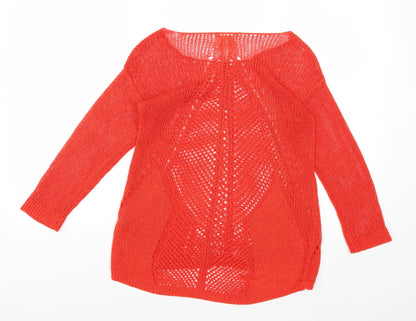 NEXT Womens Red  Knit Pullover Jumper Size 8