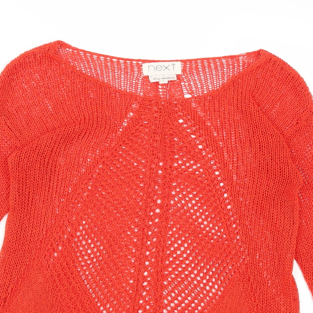 NEXT Womens Red  Knit Pullover Jumper Size 8