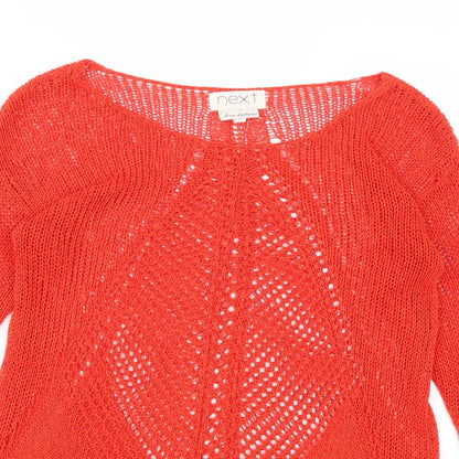 NEXT Womens Red  Knit Pullover Jumper Size 8