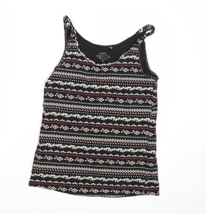 Clockhouse Womens Black Striped  Basic Tank Size XL