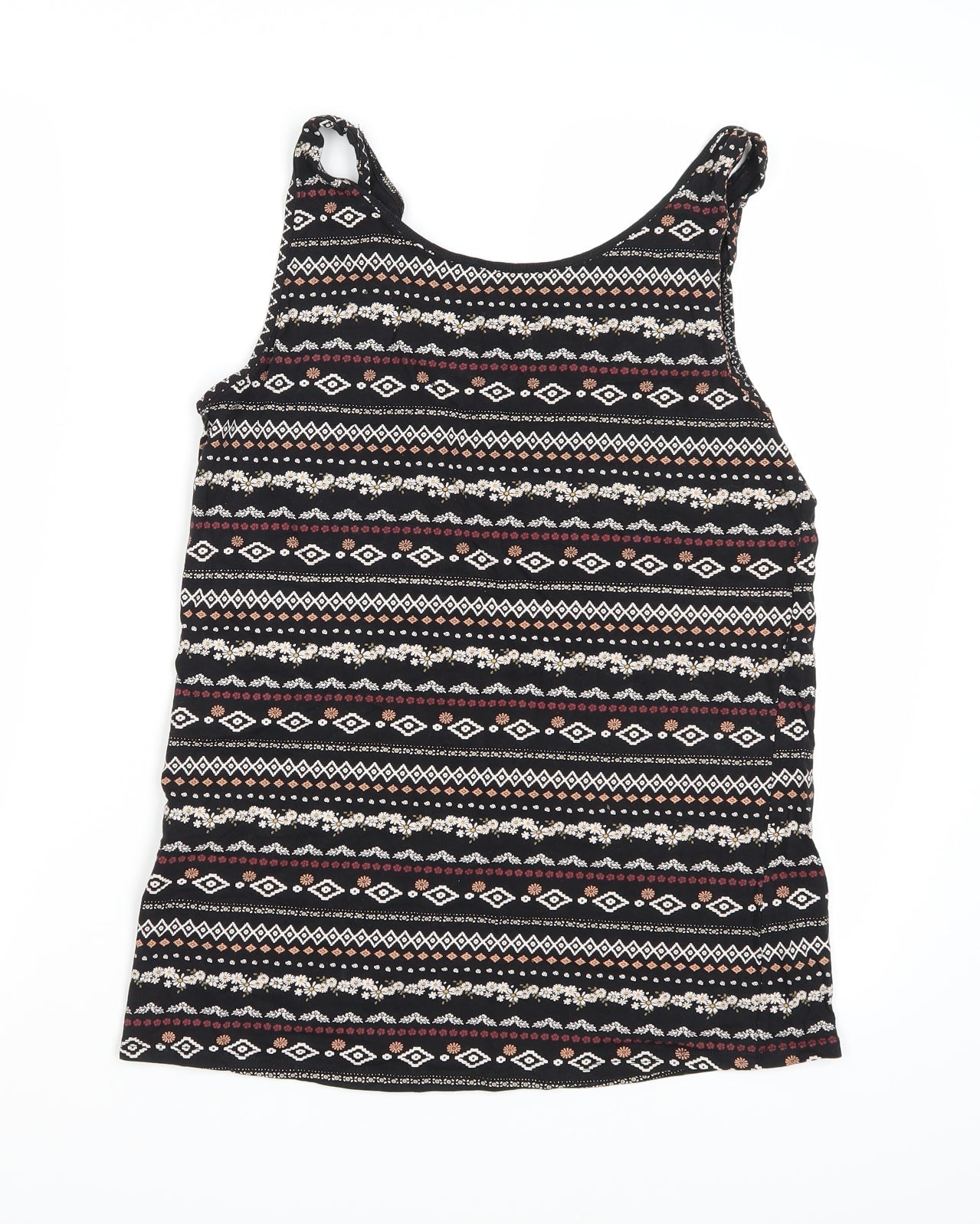 Clockhouse Womens Black Striped  Basic Tank Size XL