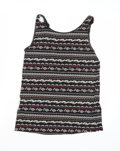 Clockhouse Womens Black Striped  Basic Tank Size XL