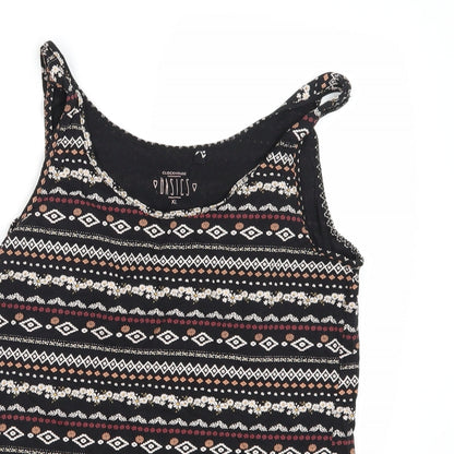 Clockhouse Womens Black Striped  Basic Tank Size XL