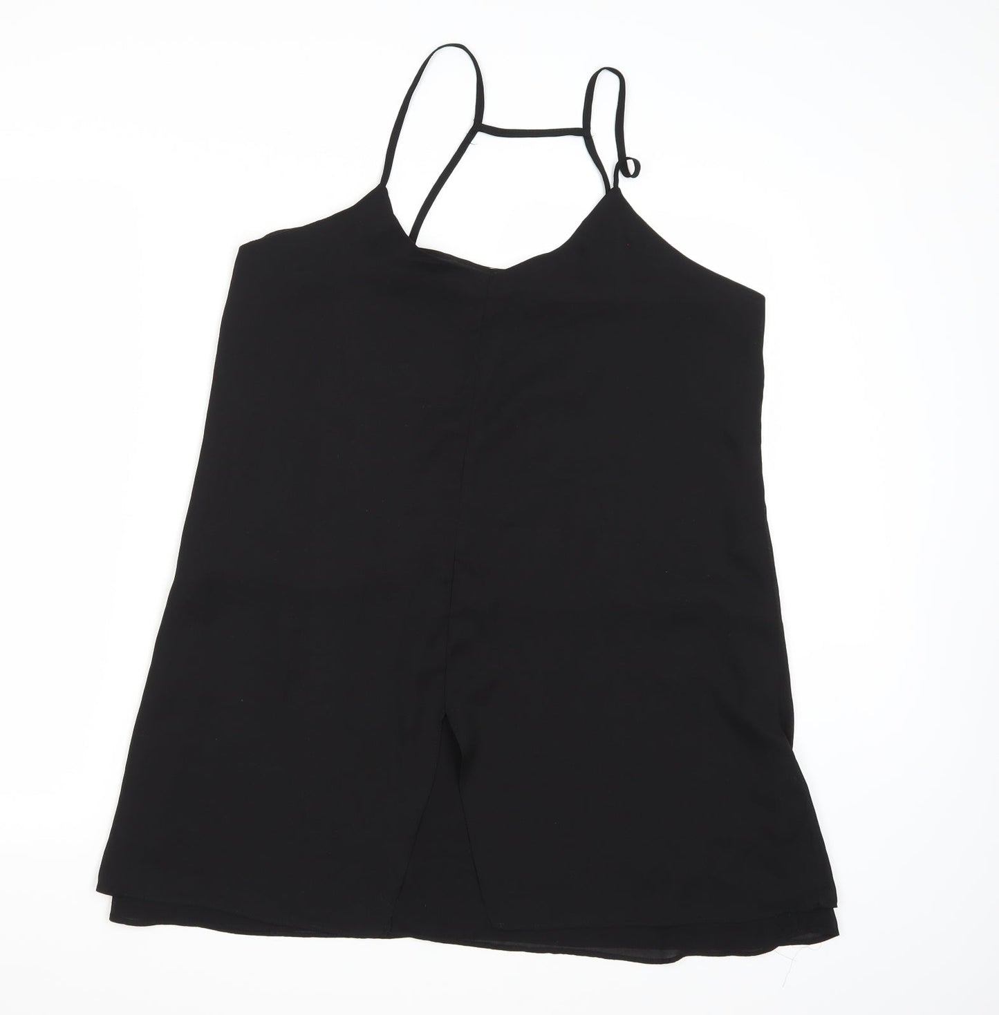 Womens UK Size 12 TEMT Black Basic Tank